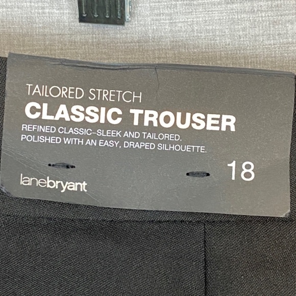 Lane Bryant Pants NEW Womens 18T Black Classic Trousers Tailored Stretch Pockets - Picture 8 of 14